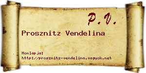 Prosznitz Vendelina névjegykártya